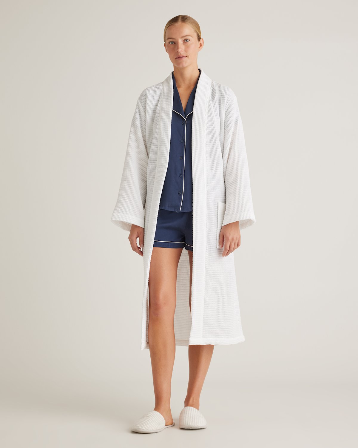 Organic Turkish cotton waffle robe, a cozy Christmas gift for Mom