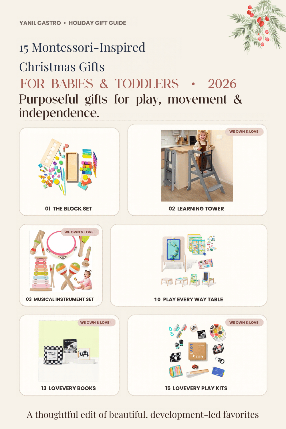 Montessori inspired Christmas gifts for babies and toddlers
